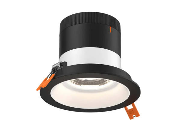 Dals Lighting RC04-CC-35-RGWH-TBK Versa 4" LED Modular Recessed Downlight, Selectable Wattage, Multi-Color Temperature, Lumens 2200 lm, 35° Beam Angle, Voltage 120-347V, White Reflector / Black Trim