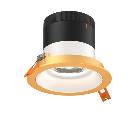 Dals Lighting RC04-CC-35-RGWH-TGD Versa 4" LED Modular Recessed Downlight, Selectable Wattage, Multi-Color Temperature, Lumens 2200 lm, 35° Beam Angle, Voltage 120-347V, White Reflector / Gold Trim