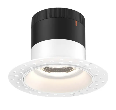 Dals Lighting RC04-CC-60-RGWH-TL 4" LED Sloped Recessed Downlight, Selectable Wattage 16W, 20W, 24W, Multi-Color Temperature, 2,200 Lumens, 60° Beam Angle, Voltage 120-347V, White Reflector / Trimless