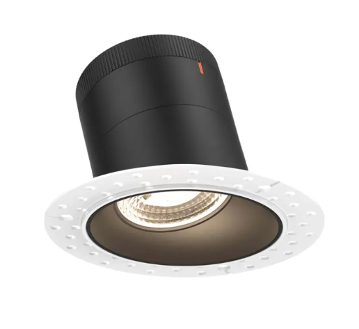 Dals Lighting RC04-CC-60-SLBK-TL 4" LED Sloped Recessed Downlight, Selectable Wattage 16W, 20W, 24W, Multi-Color Temperature, 2,200 Lumens, 60° Beam Angle, Voltage 120-347V, Black Reflector / Trimless