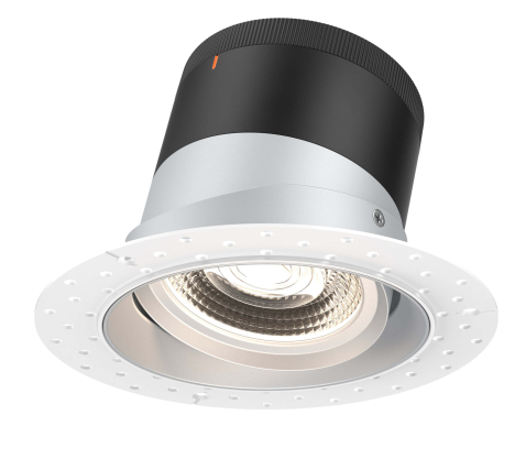 Dals Lighting RC06-CC-20-GMBAZ-TL 6 Inch Modular Downlight, 5CCT, 20 degree Beam Angle, Gimbal Reflector, Alzak Finish, Trimless