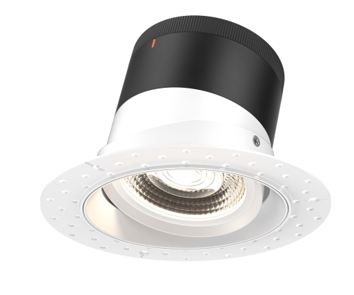 Dals Lighting RC06-CC-20-GMBWH-TL 6 Inch Modular Downlight, 5CCT, 20 degree Beam Angle, Gimbal Reflector, White Finish, Trimless