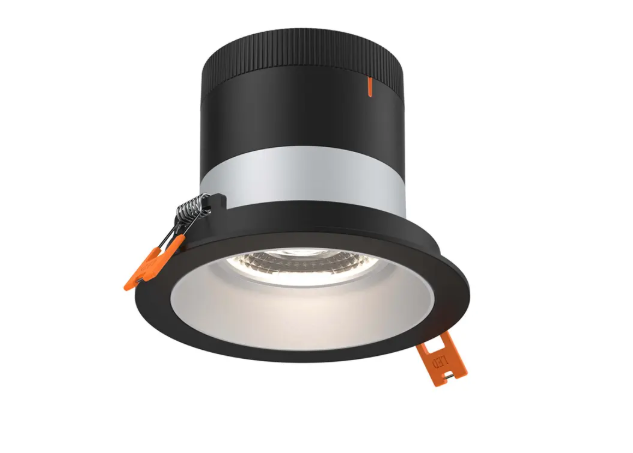 Dals Lighting RC06-CC-20-RGAZ-TBK Versa 6" LED Recessed Downlight, Selectable Wattage, Multi-Color Temperature, Lumens 3000 lm, 20° Beam Angle, Voltage 120-347V, Alzak Reflector / Black Trim
