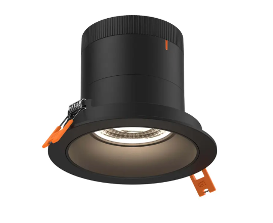 Dals Lighting RC06-CC-20-RGBK-TBK Versa 6" LED Recessed Downlight, Selectable Wattage, Multi-Color Temperature, Lumens 3000 lm, 20° Beam Angle, Voltage 120-347V, Black Reflector / Black Trim
