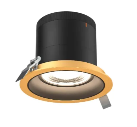 Dals Lighting RC06-CC-20-RGBK-TGD Versa 6" LED Recessed Downlight, Selectable Wattage, Multi-Color Temperature, Lumens 3000 lm, 20° Beam Angle, Voltage 120-347V, Black Reflector / Gold Trim