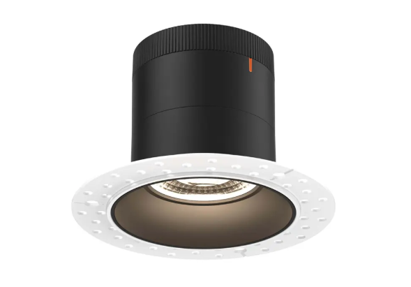 Dals Lighting RC06-CC-20-RGBK-TL Versa 6" LED Recessed Downlight, Selectable Wattage, Multi-Color Temperature, Lumens 3000 lm, 20° Beam Angle, Voltage 120-347V, Black Reflector / Trimless