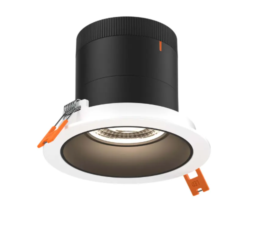 Dals Lighting RC06-CC-20-RGBK-TWH Versa 6" LED Recessed Downlight, Selectable Wattage, Multi-Color Temperature, Lumens 3000 lm, 20° Beam Angle, Voltage 120-347V, Black Reflector / White Trim