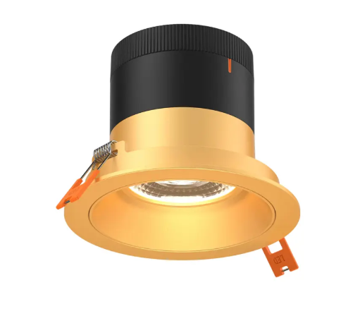 Dals Lighting RC06-CC-20-RGGD-TGD Versa 6" LED Recessed Downlight, Selectable Wattage, Multi-Color Temperature, Lumens 3000 lm, 20° Beam Angle, Voltage 120-347V, Gold Reflector / Gold Trim