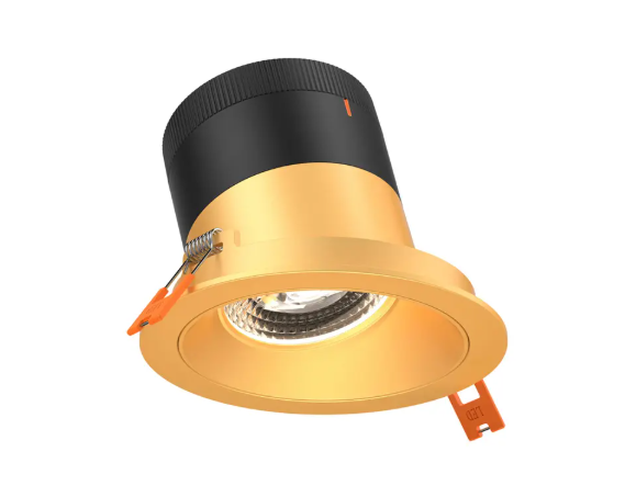 Dals Lighting RC06-CC-20-SLGD-TGD Versa 6" LED Sloped Recessed Downlight, Selectable Wattage, Multi-Color Temperature, Lumens 3,000 lm, 20° Beam Angle, Voltage 120-347V, Gold Reflector / Gold Trim