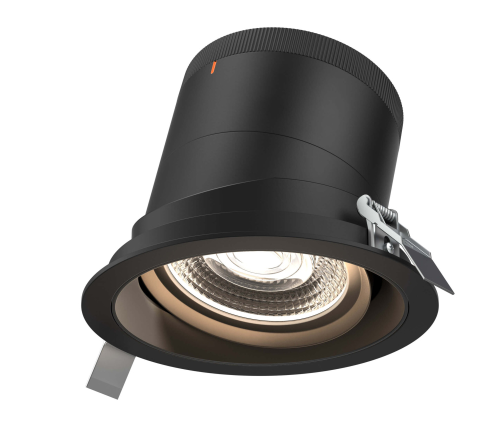 Dals Lighting RC06-CC-35-GMBBK-TBK 6 Inch Modular Downlight, 5CCT, 35 degree Beam Angle, Gimbal Reflector, Black Finish, Black Trim