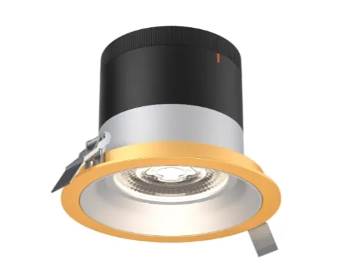 Dals Lighting RC06-CC-35-RGAZ-TGD Versa 6" LED Recessed Downlight, Selectable Wattage, Multi-Color Temperature, Lumens 3000 lm, 35° Beam Angle, Voltage 120-347V, Alzak Reflector / Gold Trim