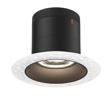 Dals Lighting RC06-CC-35-RGBK-TL Versa 6" LED Recessed Downlight, Selectable Wattage, Multi-Color Temperature, Lumens 3000 lm, 35° Beam Angle, Voltage 120-347V, Black Reflector / Trimless