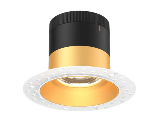 Dals Lighting RC06-CC-35-RGGD-TL Versa 6" LED Recessed Downlight, Selectable Wattage, Multi-Color Temperature, Lumens 3000 lm, 35° Beam Angle, Voltage 120-347V, Black Reflector / Trimless
