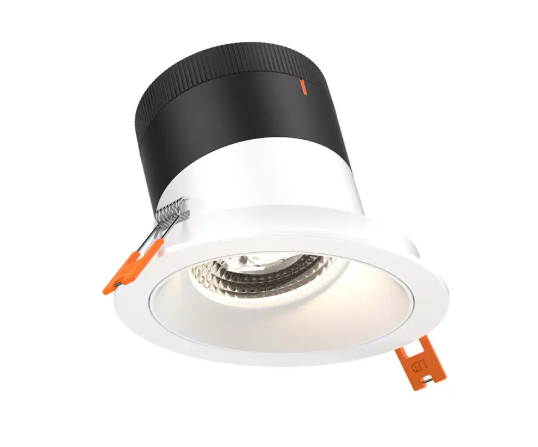 Dals Lighting RC06-CC-35-SLWH-TWH Versa 6" LED Sloped Recessed Downlight, Selectable Wattage, Multi-Color Temperature, Lumens 3,000 lm, 35° Beam Angle, Voltage 120-347V, White Reflector / White Trim