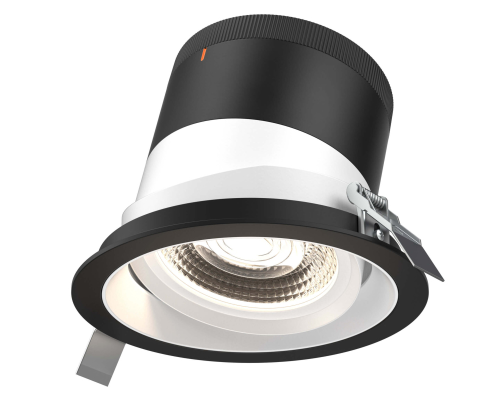 Dals Lighting RC06-CC-60-GMBWH-TBK 6 Inch Modular Downlight, 5CCT, 60 degree Beam Angle, Gimbal Reflector, White Finish, Black Trim