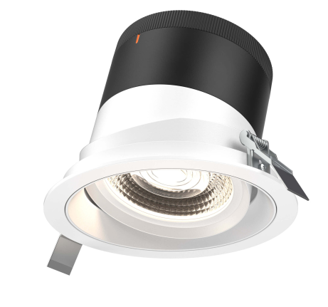 Dals Lighting RC06-CC-60-GMBWH-TWH 6 Inch Modular Downlight, 5CCT, 60 degree Beam Angle, Gimbal Reflector, White Finish, White Trim
