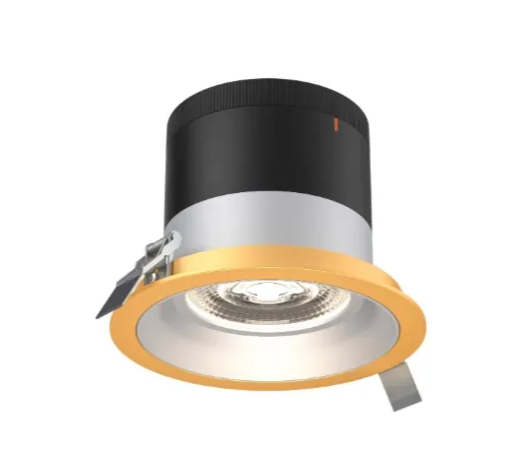 Dals Lighting RC06-CC-60-RGAZ-TGD Versa 6" LED Recessed Downlight, Selectable Wattage, Multi-Color Temperature, Lumens 3,000 lm, 60° Beam Angle, Voltage 120-347V, Alzak Reflector / Gold Trim