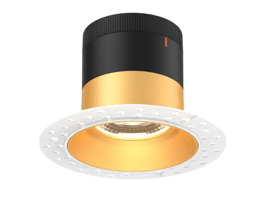 Dals Lighting RC06-CC-60-RGGD-TL Versa 6" LED Recessed Downlight, Selectable Wattage, Multi-Color Temperature, Lumens 3,000 lm, 60° Beam Angle, Voltage 120-347V, Gold Reflector / Trimless