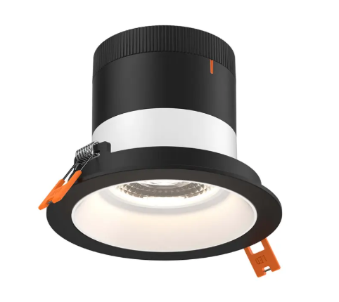Dals Lighting RC06-CC-60-RGWH-TBK Versa 6" LED Recessed Downlight, Selectable Wattage, Multi-Color Temperature, Lumens 3,000 lm, 60° Beam Angle, Voltage 120-347V, White Reflector / Black Trim