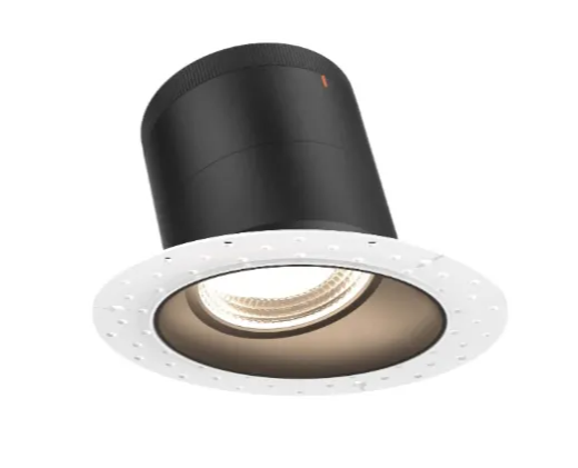 Dals Lighting RC06-CC-60-SLBK-TL Versa 6" LED Sloped Recessed Downlight, Selectable Wattage, Multi-Color Temperature, Lumens 3,000 lm, 60° Beam Angle, Voltage 120-347V, Black Reflector / Trimless
