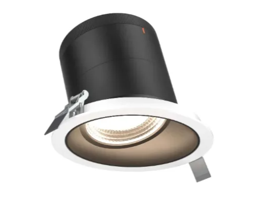 Dals Lighting RC06-CC-60-SLBK-TWH Versa 6" LED Sloped Recessed Downlight, Selectable Wattage, Multi-Color Temperature, Lumens 3,000 lm, 60° Beam Angle, Voltage 120-347V, Black Reflector / White Trim