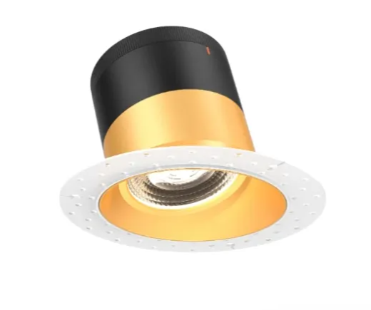 Dals Lighting RC06-CC-60-SLGD-TL Versa 6" LED Sloped Recessed Downlight, Selectable Wattage, Multi-Color Temperature, Lumens 3,000 lm, 60° Beam Angle, Voltage 120-347V, Gold Reflector / Trimless