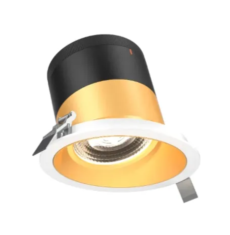 Dals Lighting RC06-CC-60-SLGD-TWH Versa 6" LED Sloped Recessed Downlight, Selectable Wattage, Multi-Color Temperature, Lumens 3,000 lm, 60° Beam Angle, Voltage 120-347V, Gold Reflector / White Trim