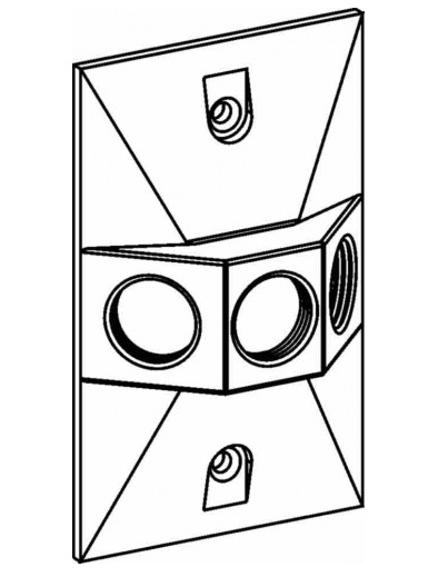 Orbit RE-3 Weather-proof Rectangular 1G 3outlet Cover