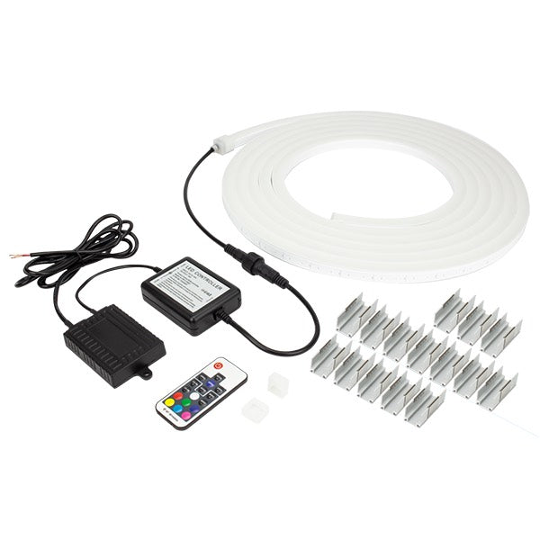 American Lighting RF-NFL-RGBW-12VAC-6MKIT 20' RGB+W Neonflex RF Kit, Side Bend, RGB+W, Voltage 12V