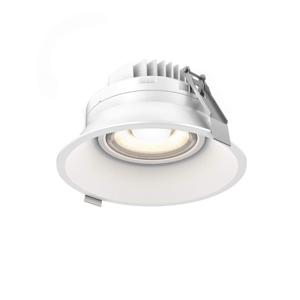 DALS Lighting RGM6-CC-V-WH 6" Inch Round Regressed Gimbal Down Light, - 30° Tilt, Multi-Color Temperature, 1500 Lumens, Voltage 120V-347V, Wattage 20W, White Finish