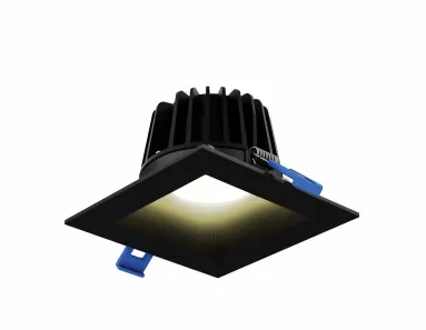 DALS Lighting RGR4SQ-CC-BK Edge 4" Selectable Color Temperature LED Indoor/Outdoor Recessed Square Gimbal Trim