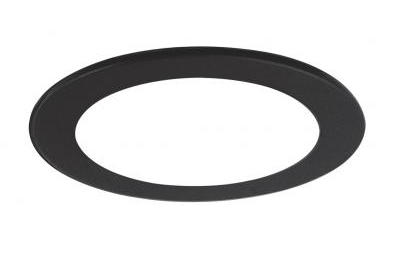 Elco Lighting RM4B 4" Metal and Plastic Trim Ring, All Black
