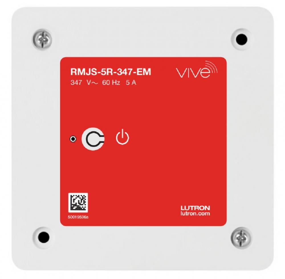 Lutron RMJS-5R-347-EM 347V Emergency Relay Module Vive Lighting Control