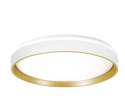 AFX Lighting RNAF19LAJD1WH Rana 19 Inch Wide LED Flush Mount Drum Ceiling Fixture, Watt 26W, Selectable 5CCT White Finish