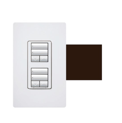 Lutron RRD-HN2RLD-BL RadioRA 2 seeTouch Wall-Mount CL Hybrid Keypad - Dual-Group w/Dual Raise-Lower - Black Finish