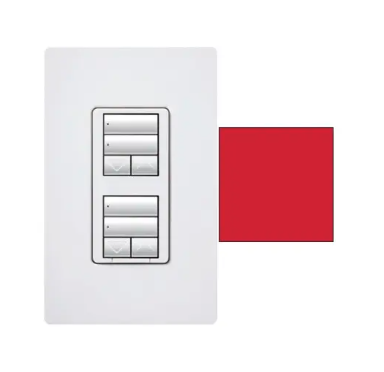 Lutron RRD-HN2RLD-HT RadioRA 2 seeTouch Wall-Mount CL Hybrid Keypad - Dual-Group w/Dual Raise-Lower - Hot Finish