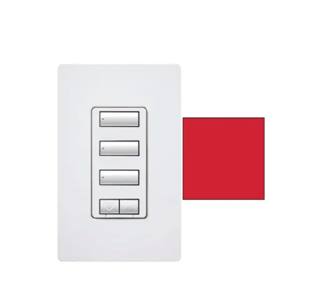 Lutron RRD-HN3BSRL-HT RadioRA 2 seeTouch Wall-Mount CL Hybrid Keypad - 3-Button w/ Raise-Lower - Hot Finish