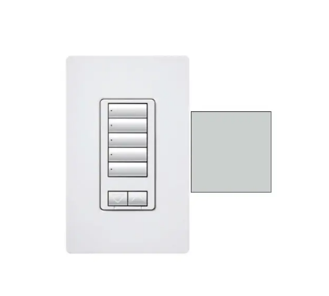 Lutron RRD-HN5BRL-PD RadioRA 2 seeTouch CL Hybrid Keypad - 5 Button w/ Raise-Lower - Palladium