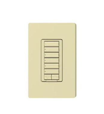Lutron RRD-HN6BRL-IV RadioRA 2 seeTouch CL Hybrid Keypad - 6 Button w/ Raise-Lower - Ivory Finish