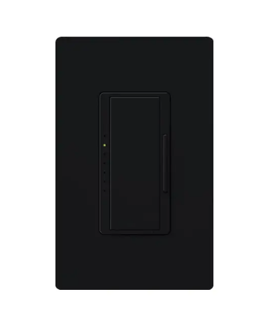 Lutron RRD-PRO-BL RadioRA 2 RF Maestro Pro LED+ Dimmer - Phase Selectable - Black Finish