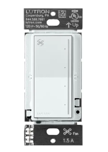 Lutron RRST-ANF-GL RadioRA 3 Sunnata Fan Control, Glacier White Finish