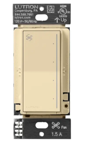 Lutron RRST-ANF-IV RadioRA 3 Sunnata Fan Control, Ivory Finish