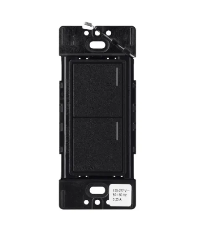 Lutron RRST-HN2B-MN RadioRA 3 Sunnata RF Hybrid Keypad - 2 Button - Midnight