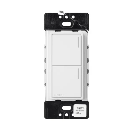 Lutron RRST-HN2B-SW RadioRA 3 Sunnata RF Hybrid Keypad - 2 Button - Snow