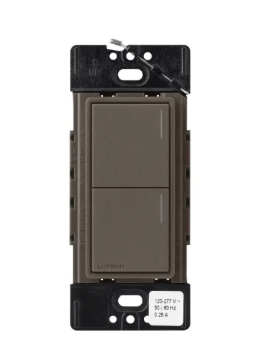 Lutron RRST-HN2B-TF RadioRA 3 Sunnata RF Hybrid Keypad - 2 Button - Truffle Finish