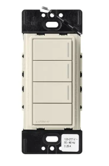 Lutron RRST-HN3RL-PM RadioRA 3 Sunnata RF Hybrid Keypad - 3 Button w/ Raise-Lower - Pumice Finish