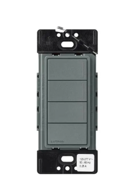 Lutron RRST-HN3RL-SL RadioRA 3 Sunnata RF Hybrid Keypad - 3 Button w/ Raise-Lower - Slate Finish