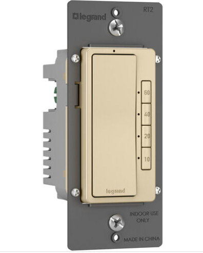 Wattstopper RT2I Radiant 4-button Digital Timer, Ivory Finish