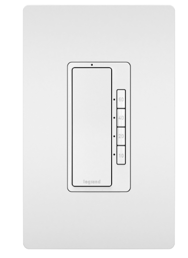 Wattstopper RT2W Radiant 4-button Digital Timer, White Finish