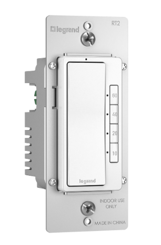 Wattstopper RT2W Radiant 4-button Digital Timer, White Finish